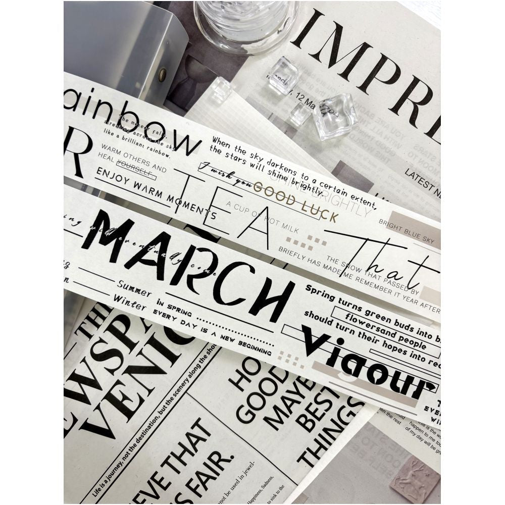 English Font Large Title PET Tape 5.5cm x 1m - ViktaShop