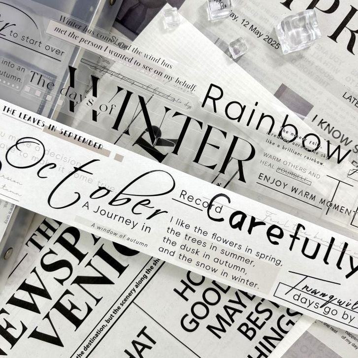 English Font Large Title PET Tape 5.5cm x 1m - ViktaShop