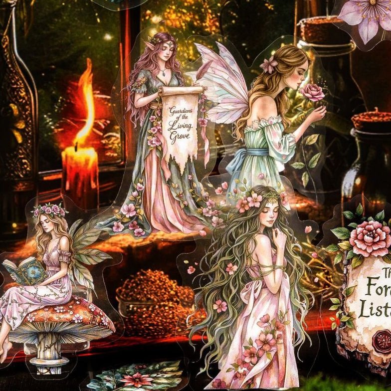 Fantasy Fairy Series PET Stickers 6 Styles 40 Pcs - ViktaShop