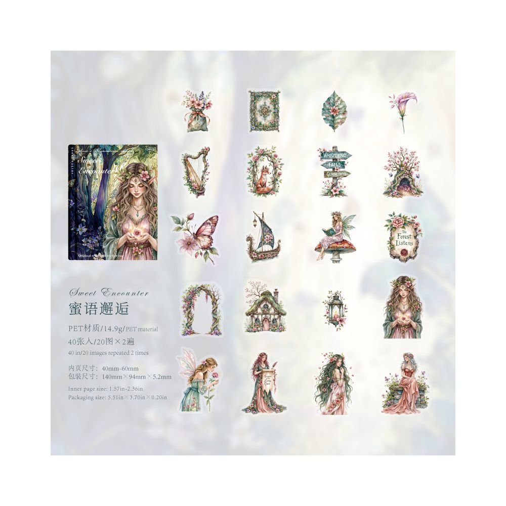 Fantasy Series PET Sticker Pack 40 Pcs 6 Styles - ViktaShop