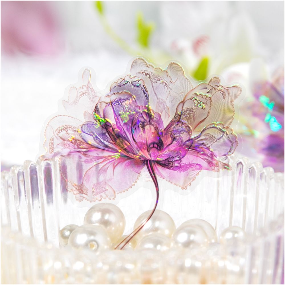 Flower Dream Series Floral Theme PET Stickers 12 Pcs 6 Styles - ViktaShop