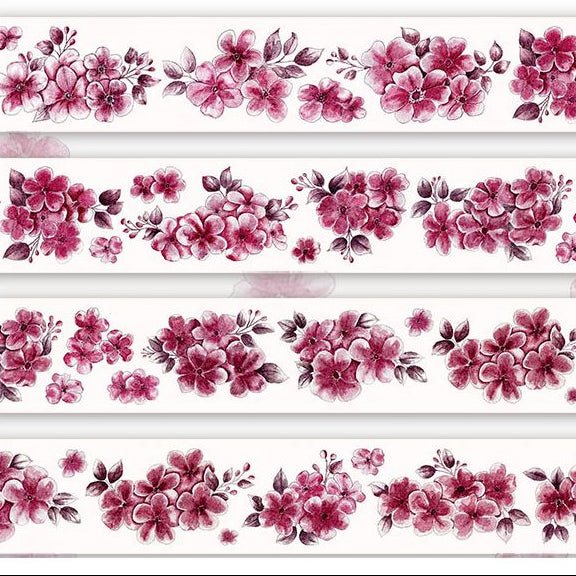 Flower Light Retro Purple PET Tape Die Cut 5,5cm / 1m - ViktaShop