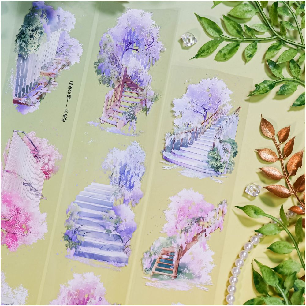 Four Seasons Flower series PET Tape 5cm x 1m - ViktaShop