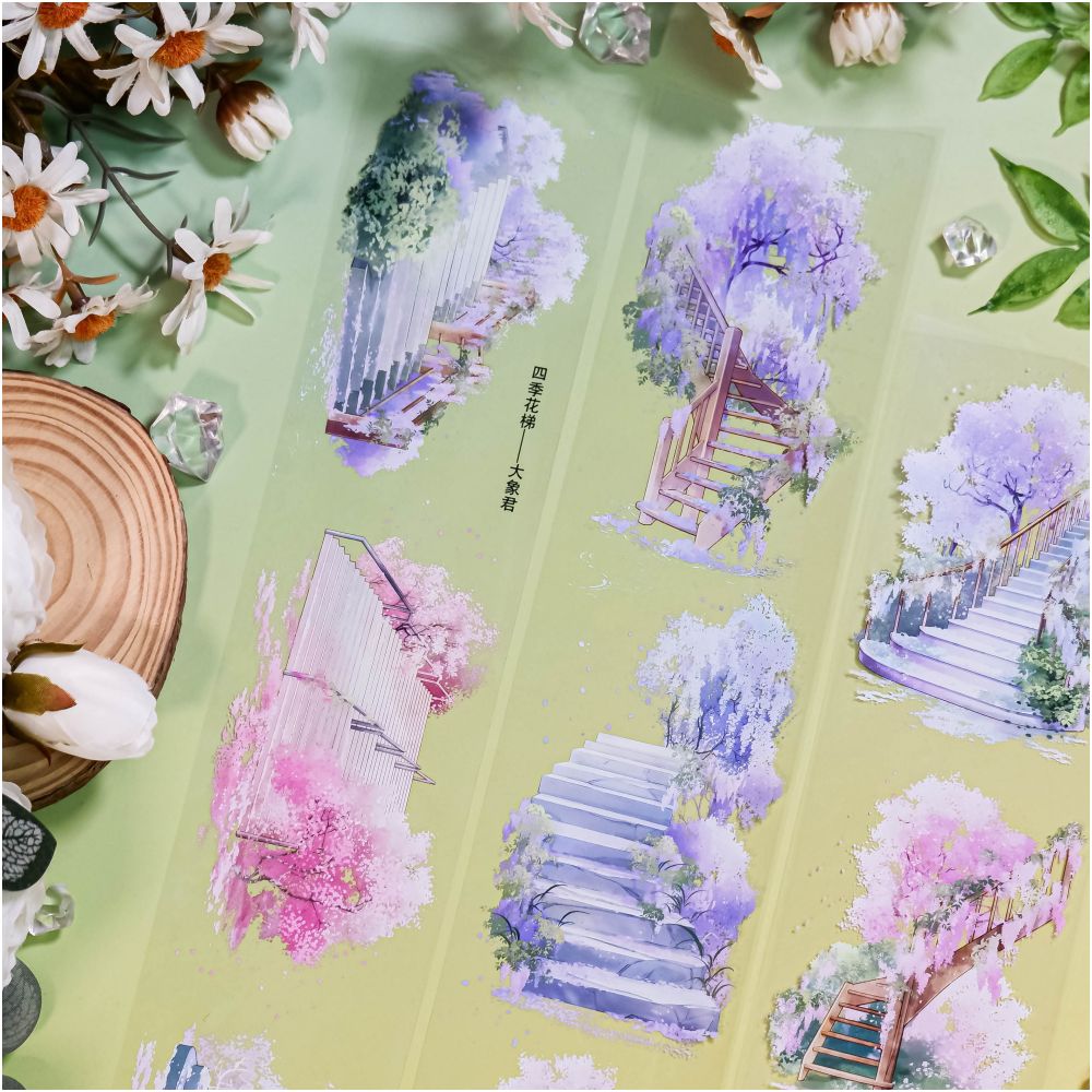 Four Seasons Flower series PET Tape 5cm x 1m - ViktaShop