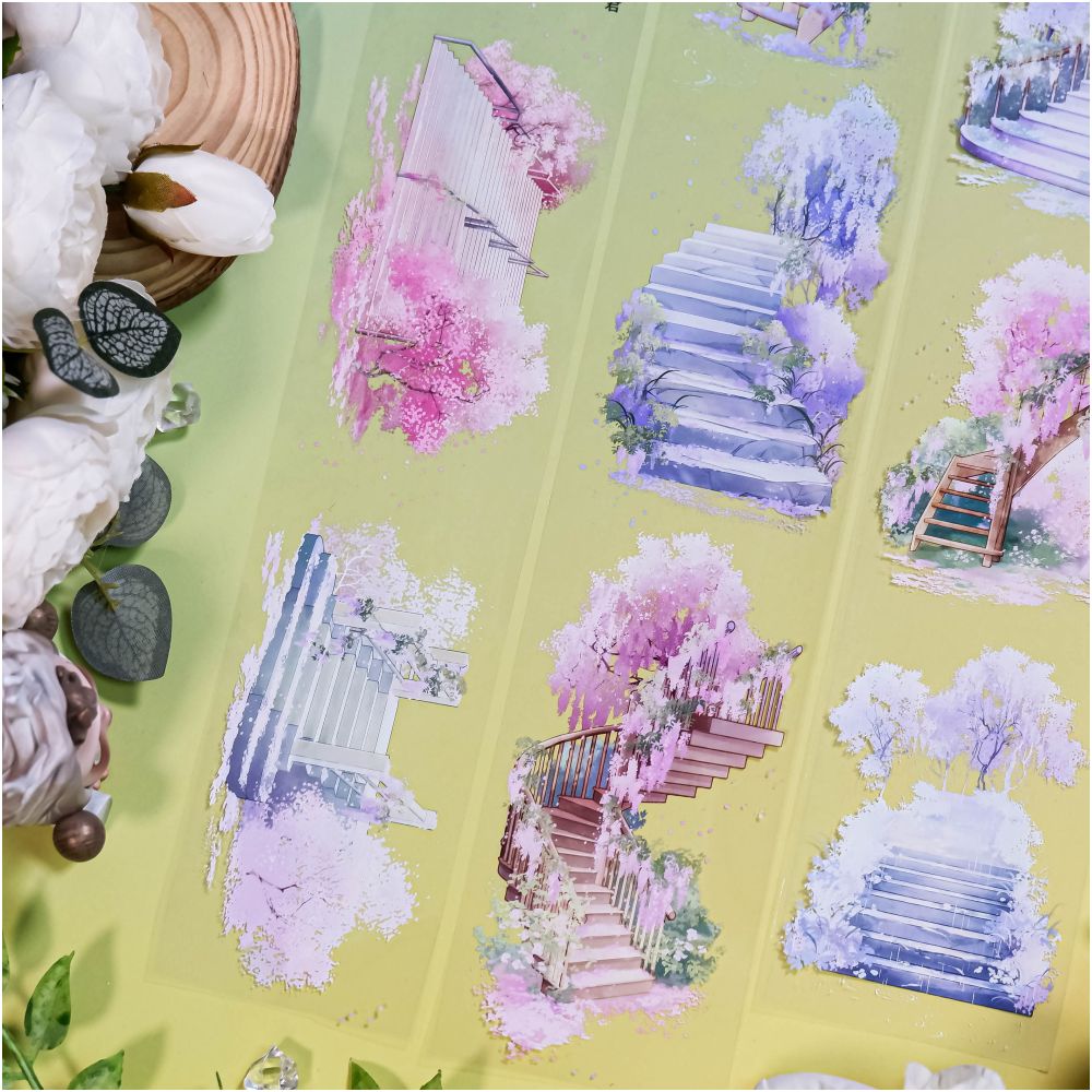 Four Seasons Flower series PET Tape 5cm x 1m - ViktaShop