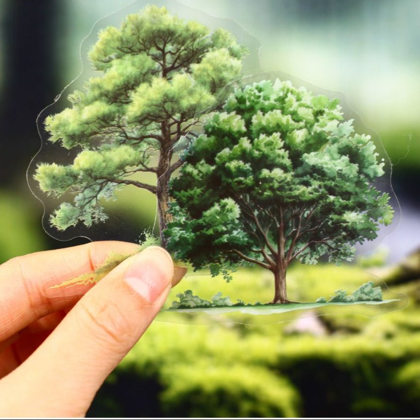 Four Seasons Series Tree PET stikers 15 pcs - ViktaShop