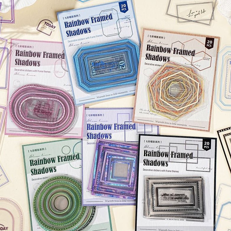 Frame Series PET Sticker Pack 6 Designs 20 Pcs - ViktaShop