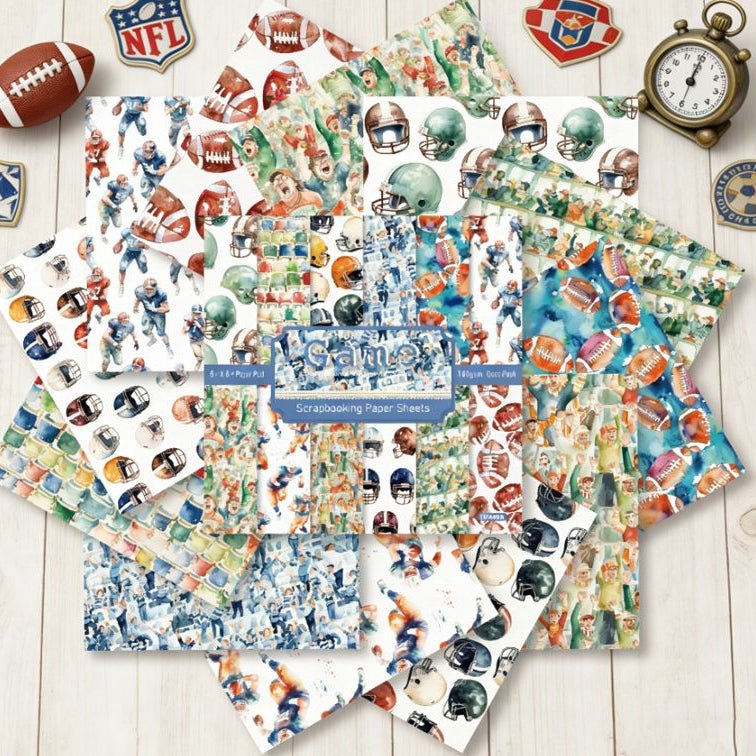 Game series material paper 24 Sheets 15cm x 15cm - ViktaShop