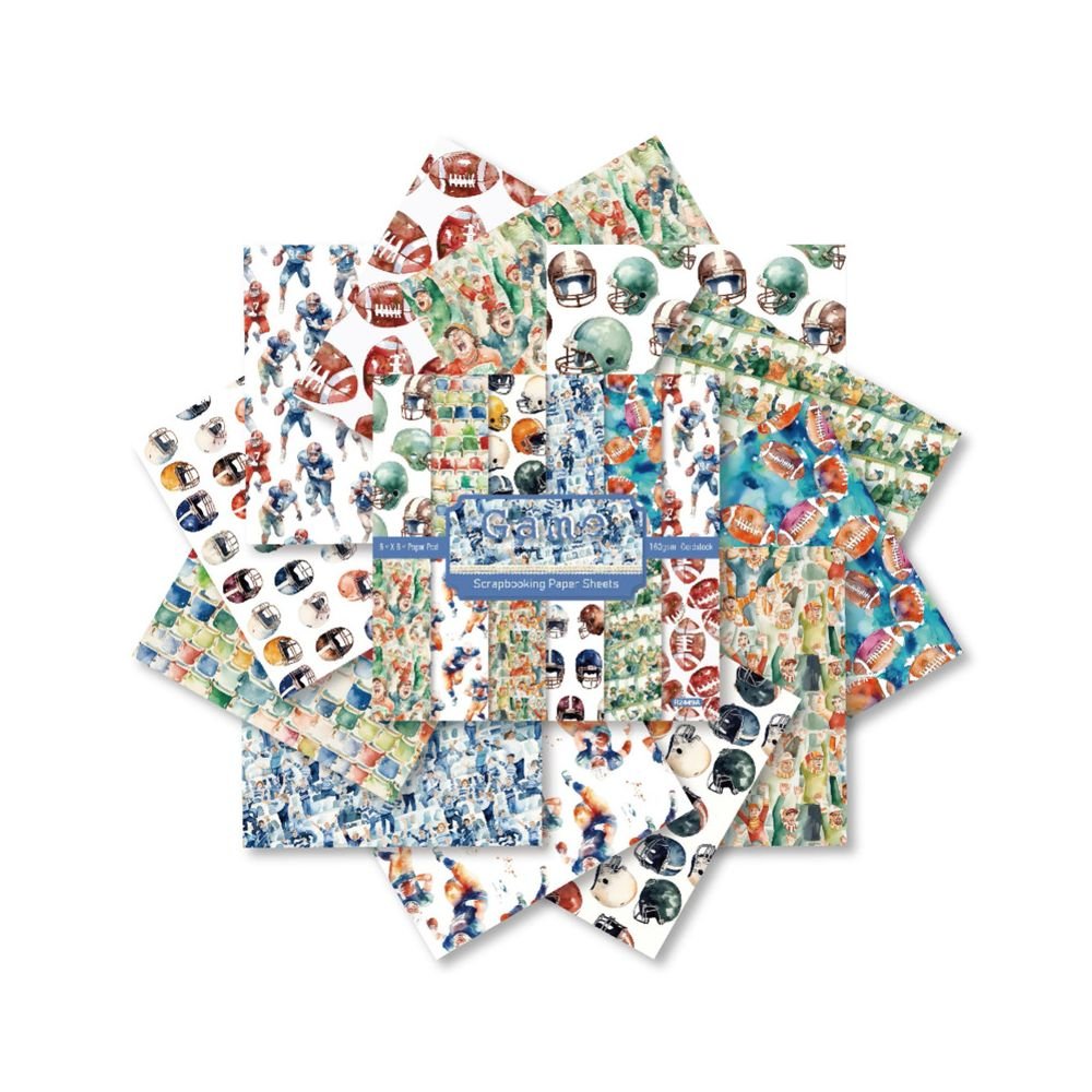 Game series material paper 24 Sheets 15cm x 15cm - ViktaShop