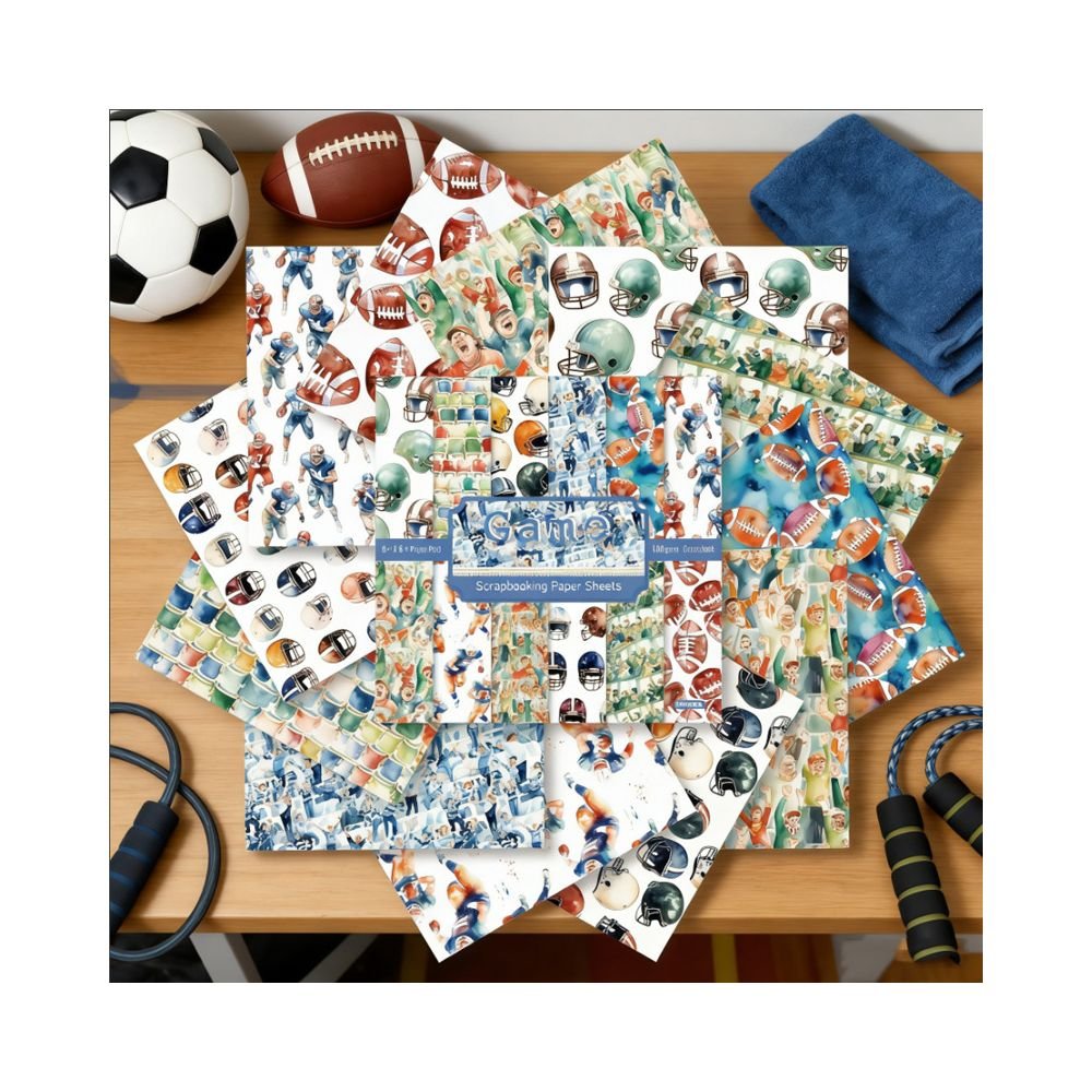 Game series material paper 24 Sheets 15cm x 15cm - ViktaShop