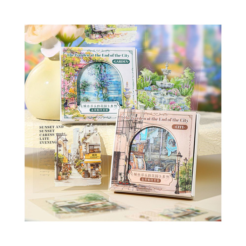 Garden at the End of the City Series Sticker Box 2 Types - ViktaShop