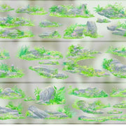 Green Graslland Leaves Nature PET Tape 7 Style - ViktaShop