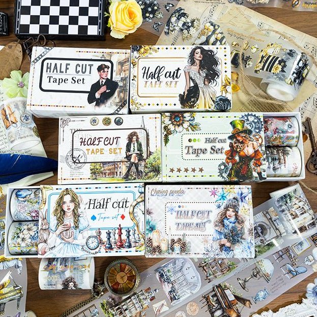 Half Cut PET Tape set 4 rolls - ViktaShop