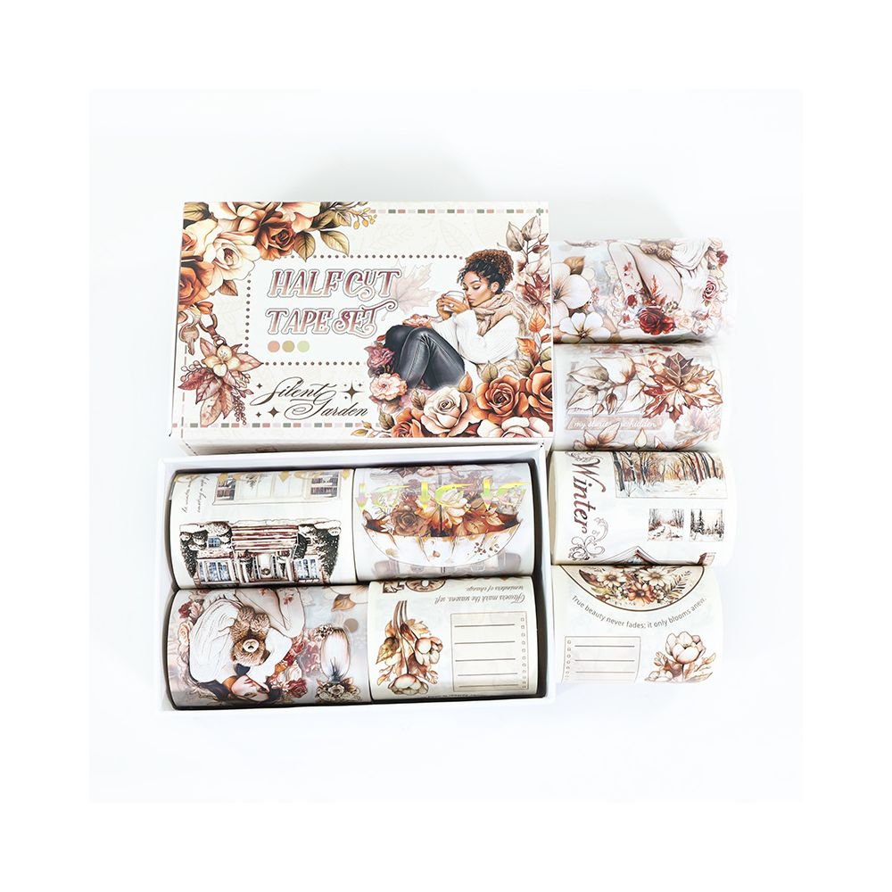 Half Cut PET tape set 6 cm 2 m 18 Types - ViktaShop