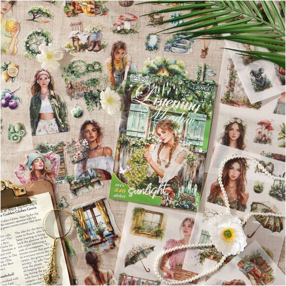 Honey Glaze Fragrance Sticker Book 8 Series 20 Sheets - ViktaShop