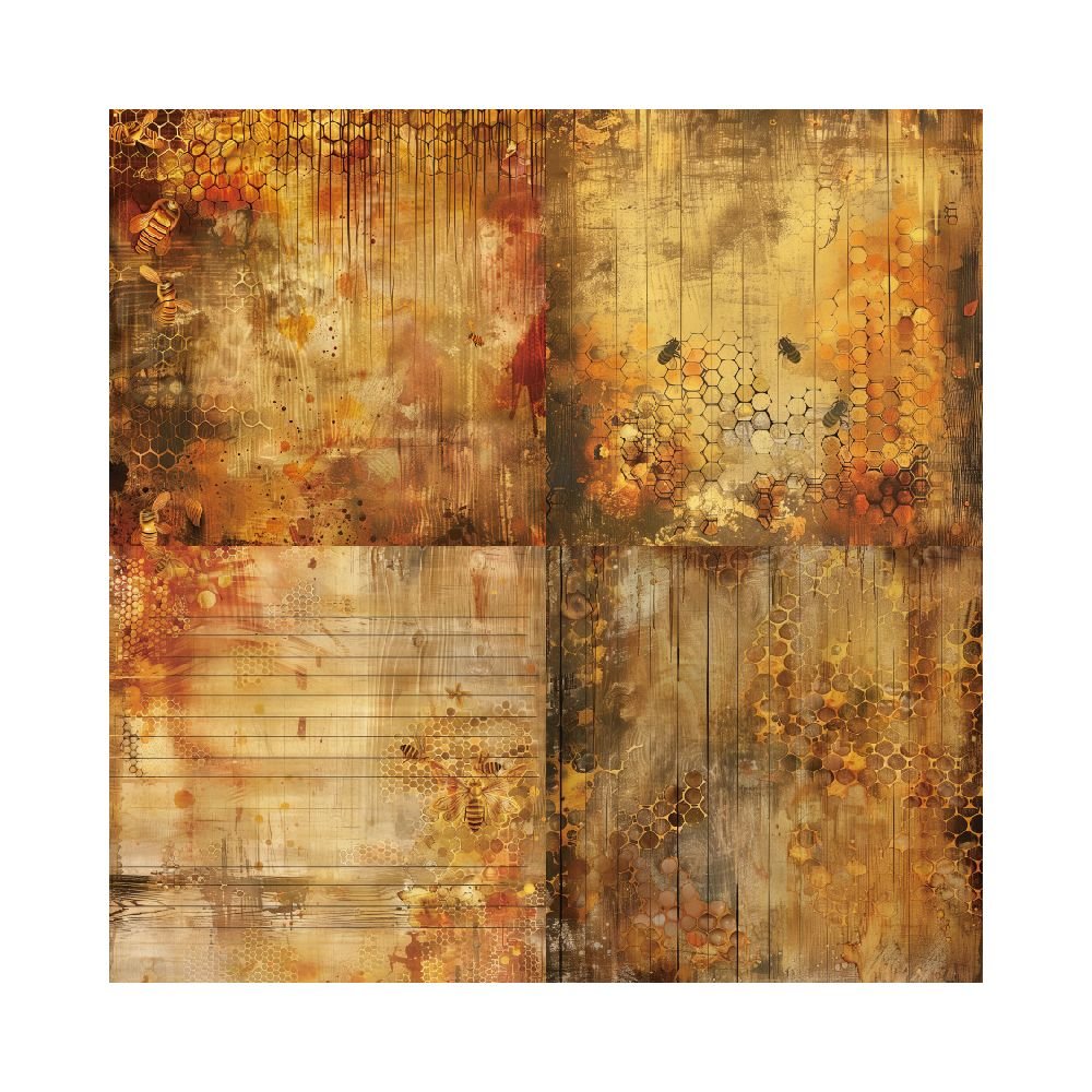 Honeyed material paper 24 Pcs 15cm x 15cm - ViktaShop