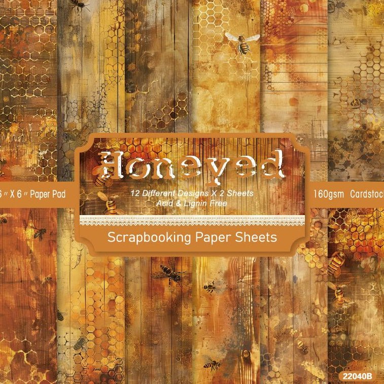 Honeyed material paper 24 Pcs 15cm x 15cm - ViktaShop