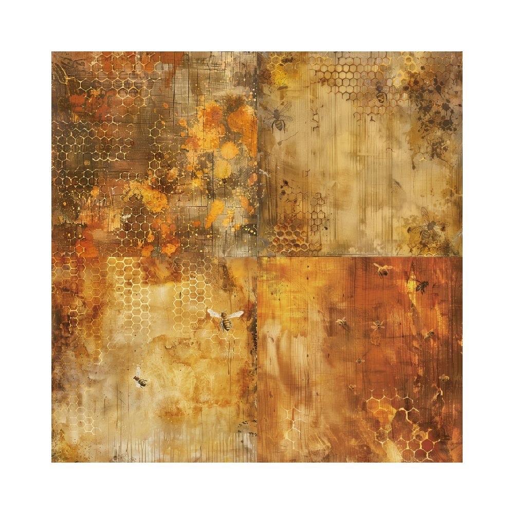 Honeyed material paper 24 Pcs 15cm x 15cm - ViktaShop