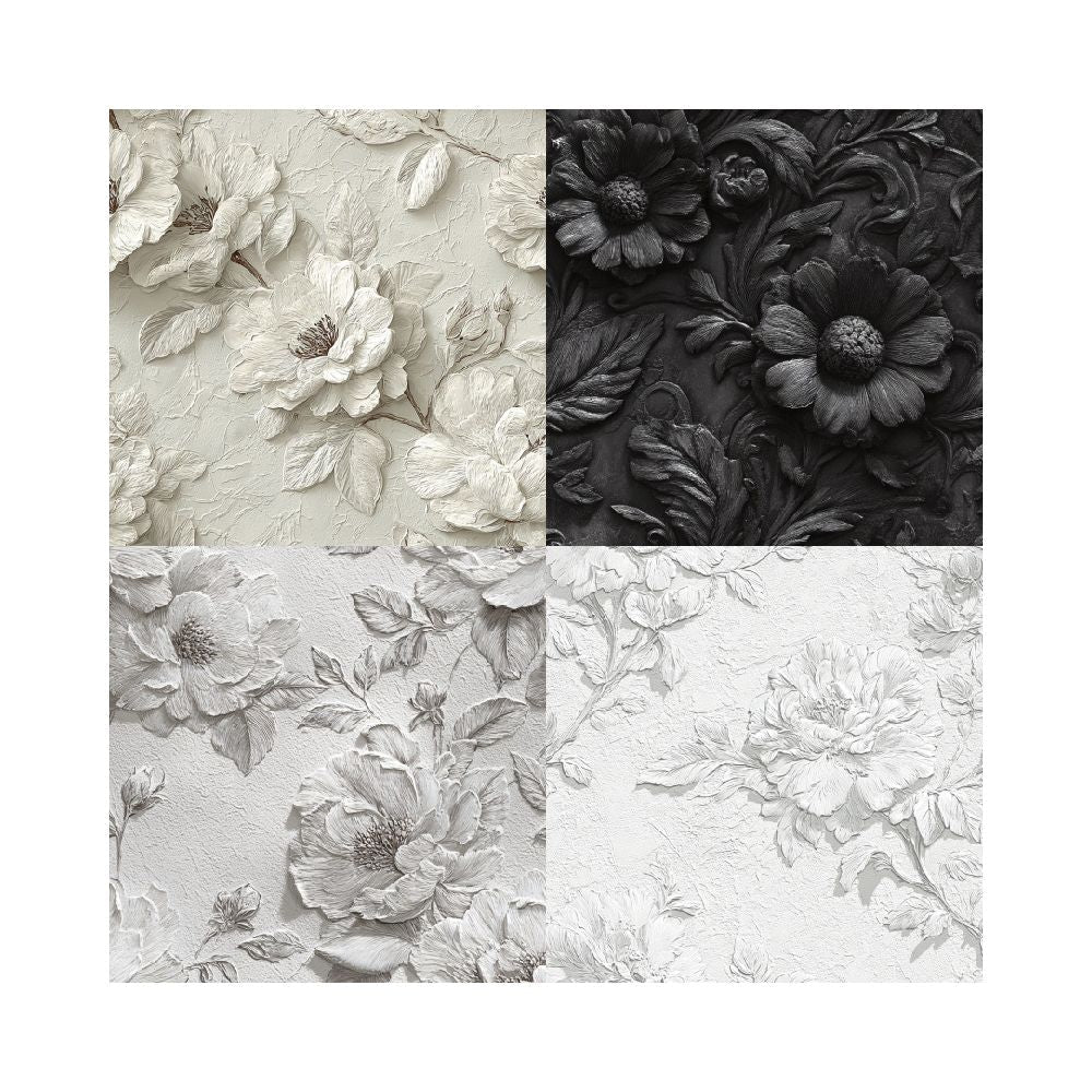 Ivory Florety background material paper 24 Sheets - ViktaShop