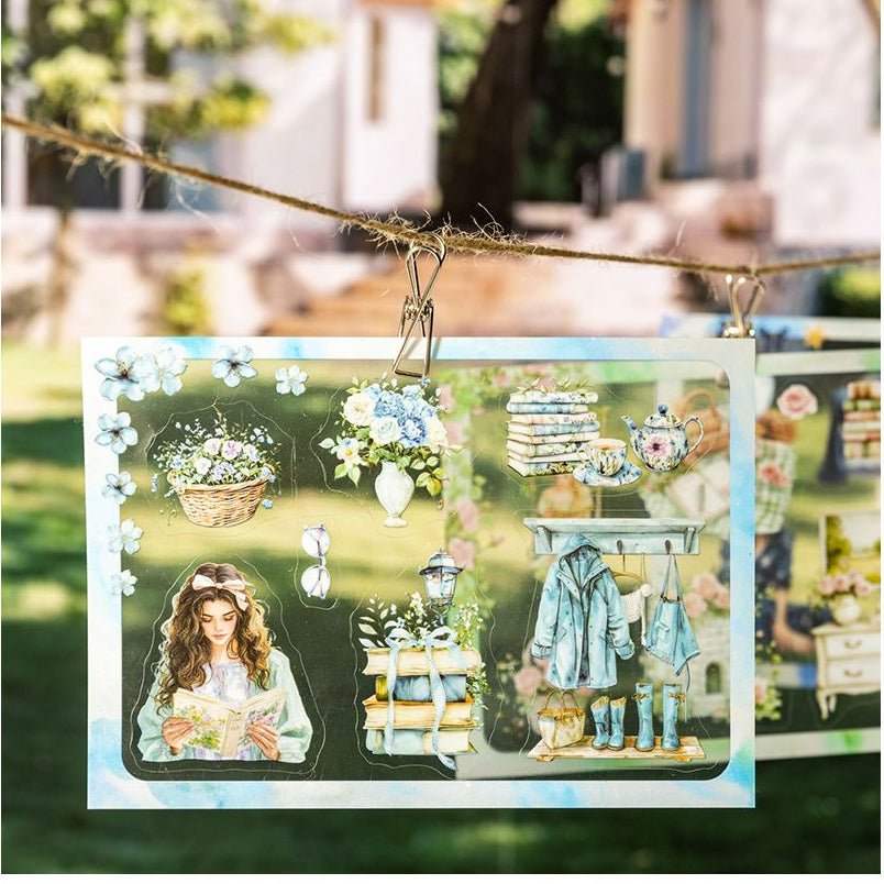 Journey Series Manor themed PET Sticker Book 18 Sheets 6 Styles - ViktaShop