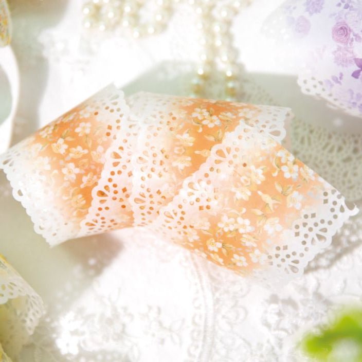 Lace Flower Field Series Washi Tape 7 5cm x 2m - ViktaShop