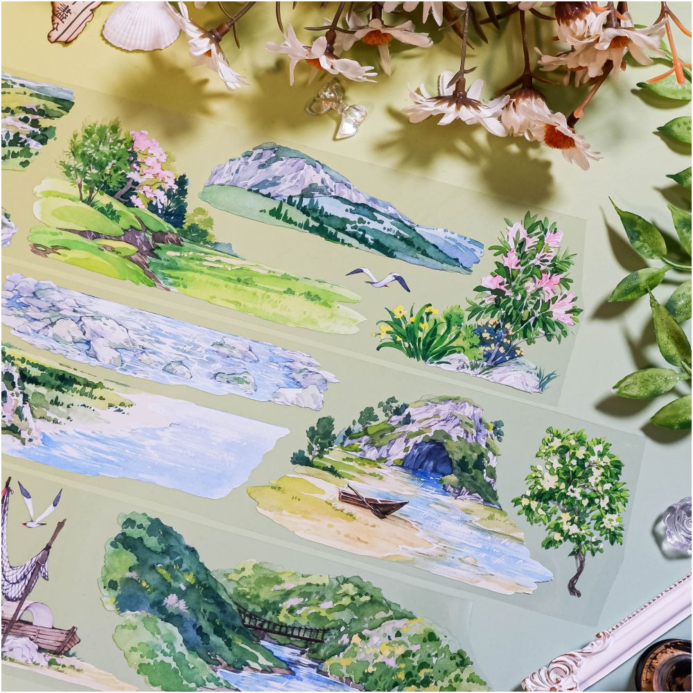 Land by the lake PET Tape 7cm x 5m - ViktaShop