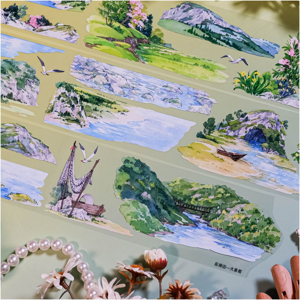 Land by the lake PET Tape 7cm x 5m - ViktaShop