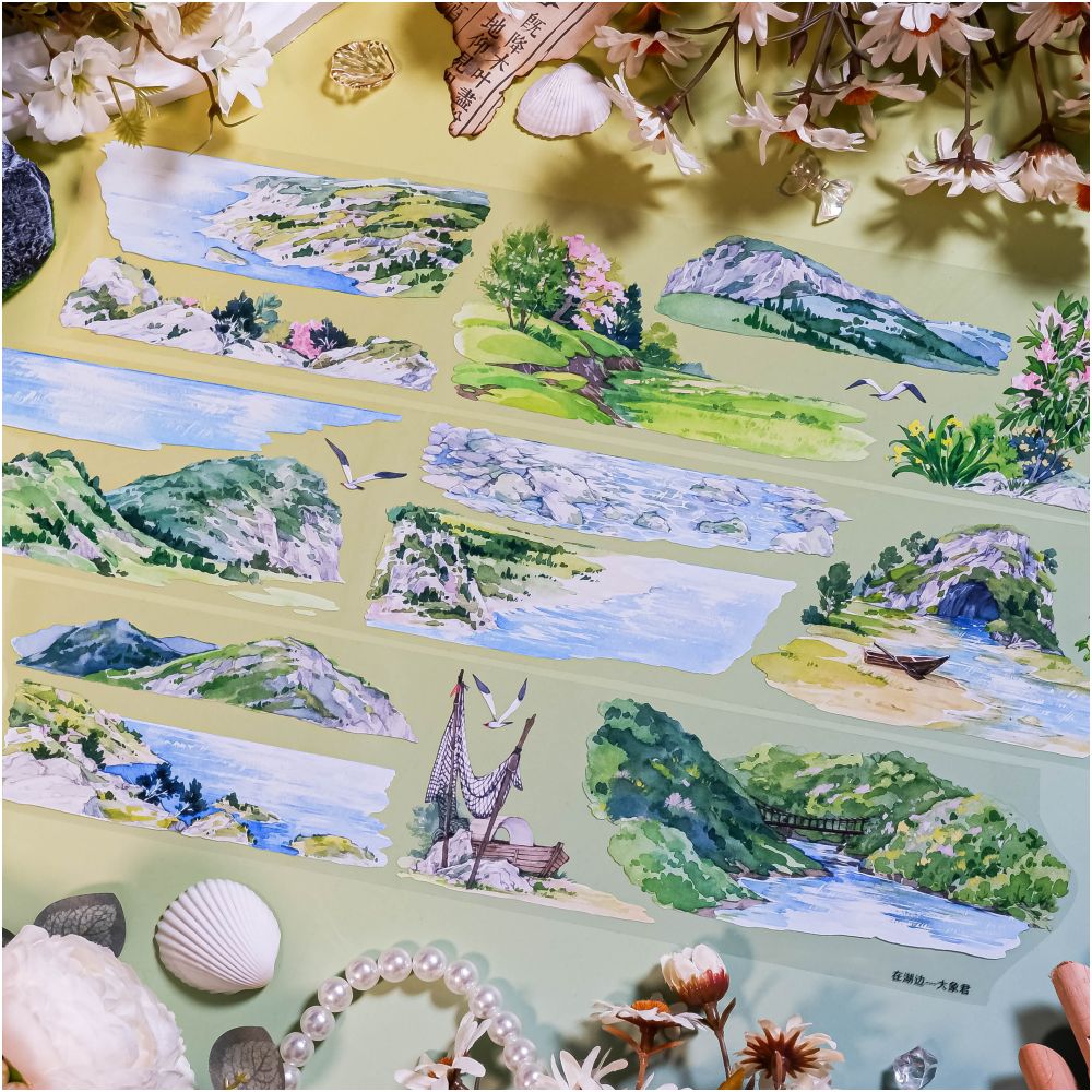 Land by the lake PET Tape 7cm x 5m - ViktaShop