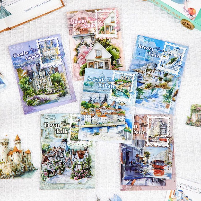 Landscape Collection Series PET Stickers 30 Pcs 6 designs - ViktaShop