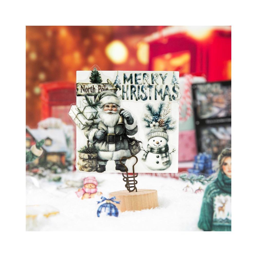 Landscaping Merry Christmas retro PET Stickers 40 Pcs - ViktaShop