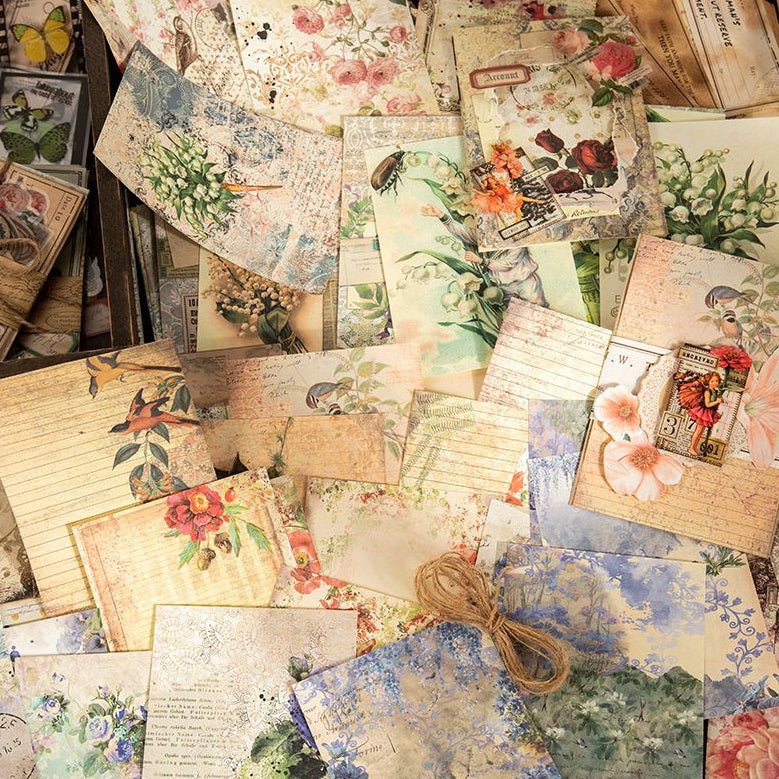 Large Quantity Multi Material Paper 6 Styles 80 Pcs - ViktaShop