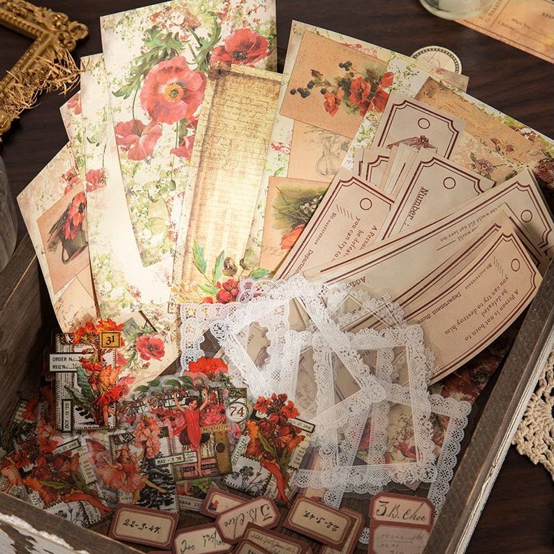 Large Quantity Multi Material Paper 6 Styles 80 Pcs - ViktaShop