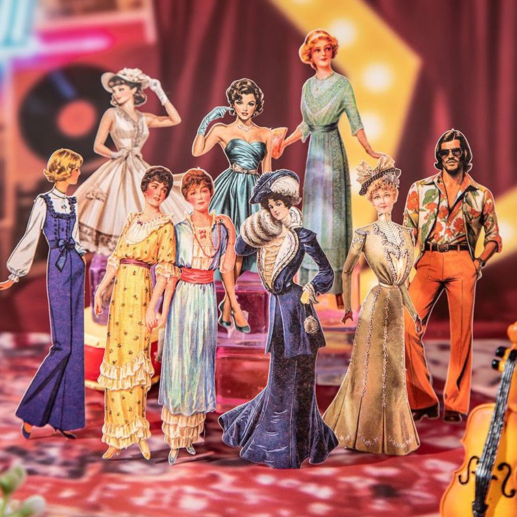 Large sized vintage style character paper sticker 100 Pcs - ViktaShop