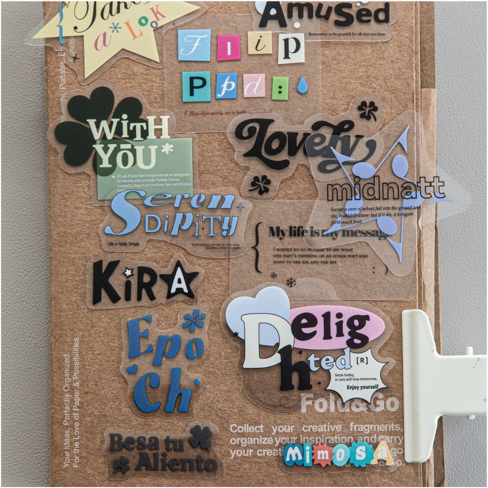 Letters words series PET Stickers 4 Styles 30 Sheets - ViktaShop