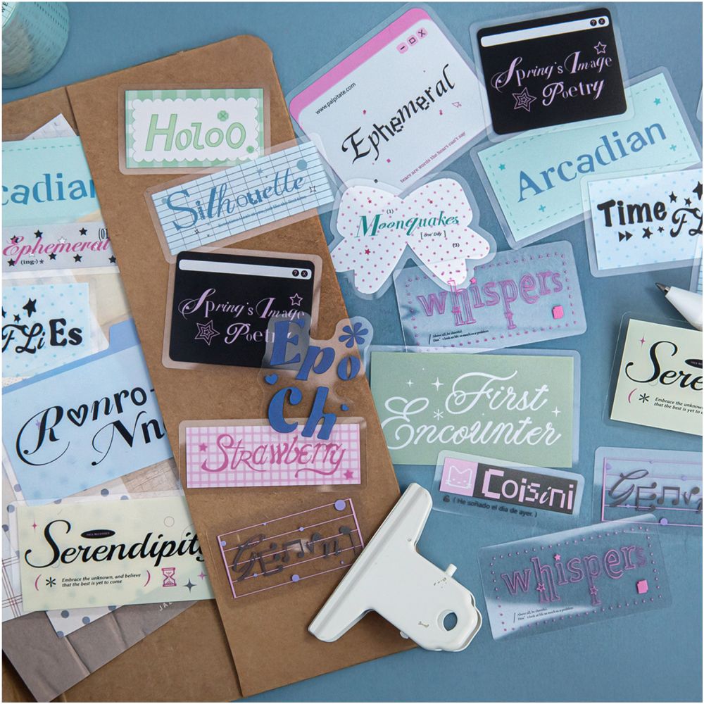 Letters words series PET Stickers 4 Styles 30 Sheets - ViktaShop