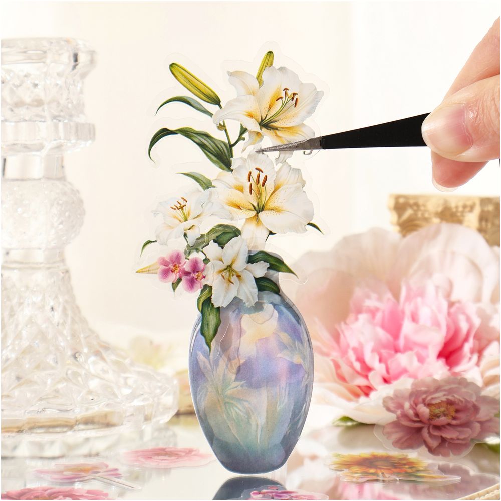 Light and Floral SeriesPET Stickers 20 sheets 6 Styles - ViktaShop