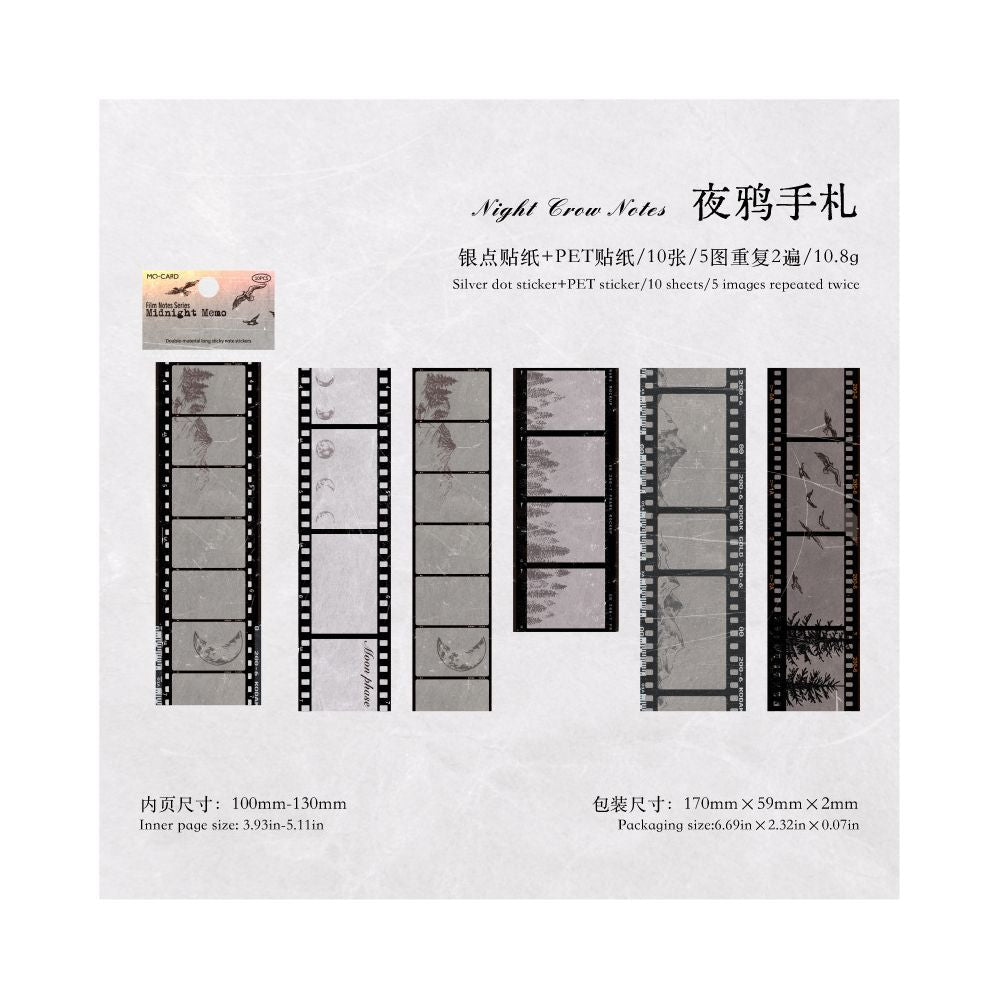 Long Film Sticky Notes Stickers 6 Types 10 Sheets - ViktaShop
