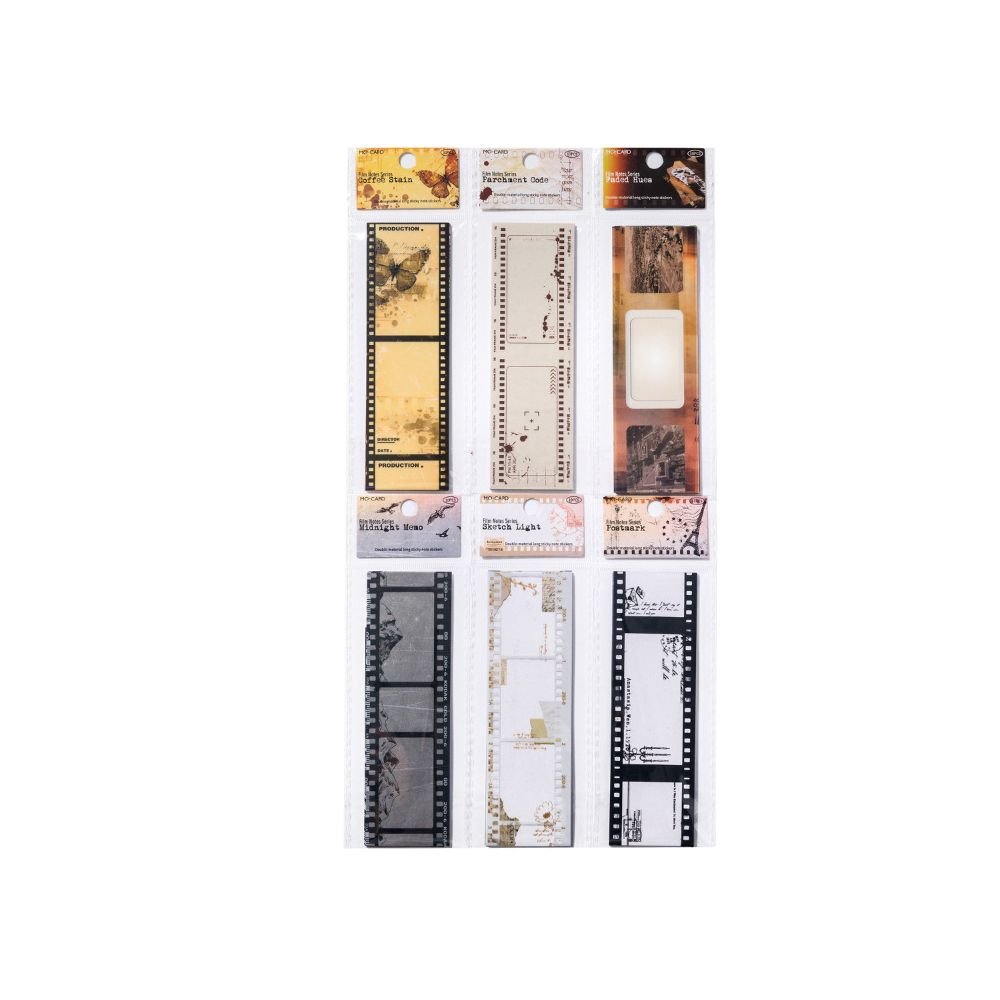 Long Film Sticky Notes Stickers 6 Types 10 Sheets - ViktaShop
