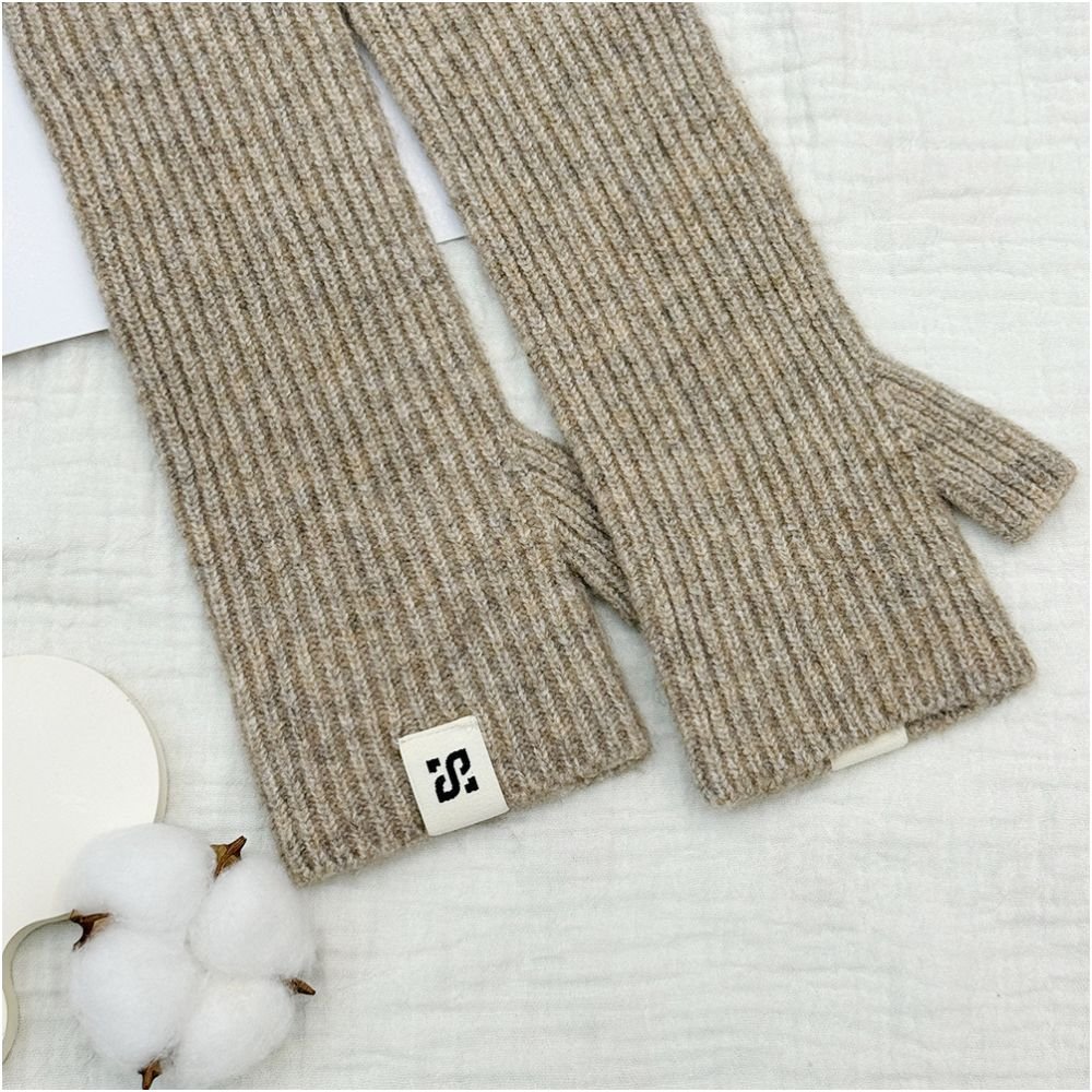 Long fingerless solid color sleeves - ViktaShop