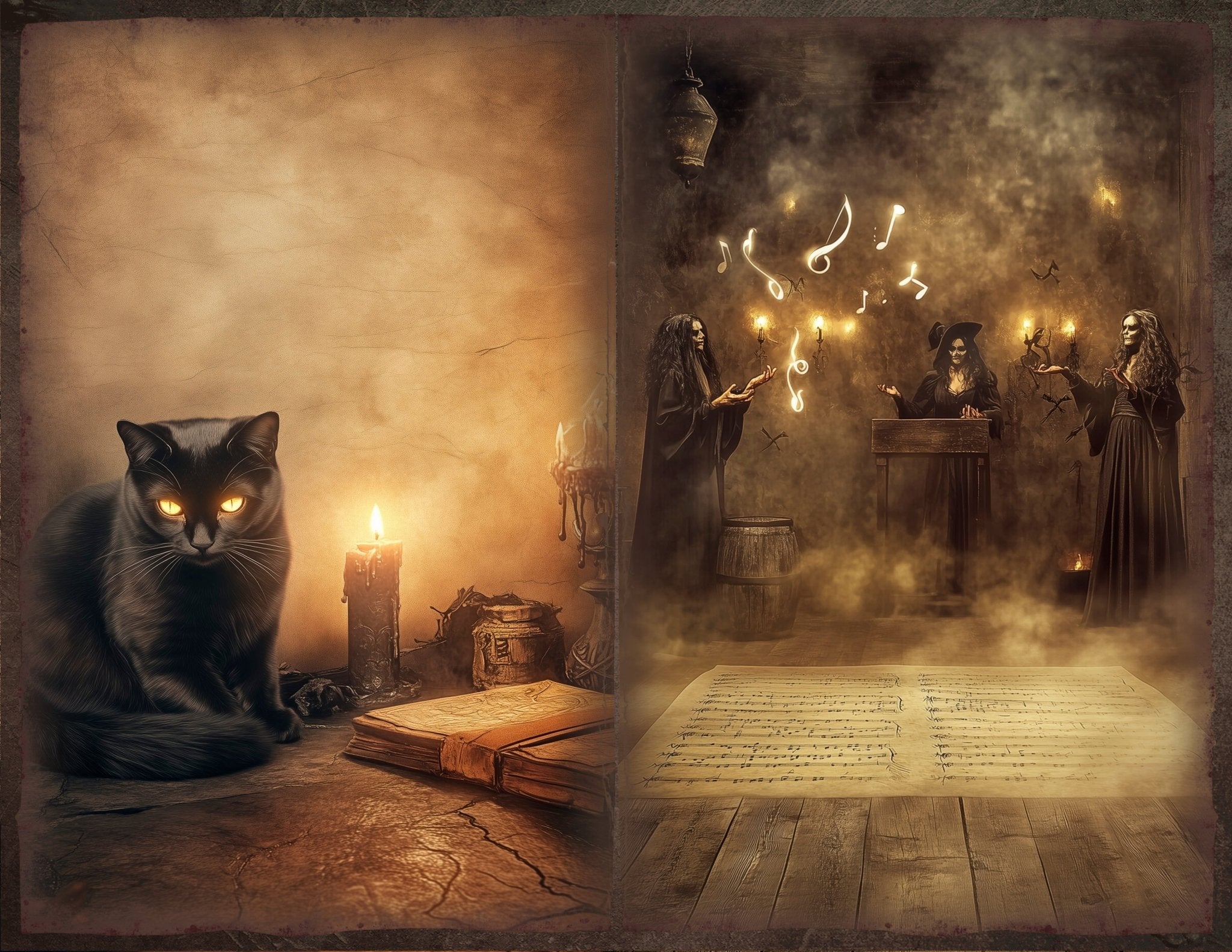 LunicArtDesign dark witch series material paper 5.5 x 8.5 inches 20 different sheets - ViktaShop