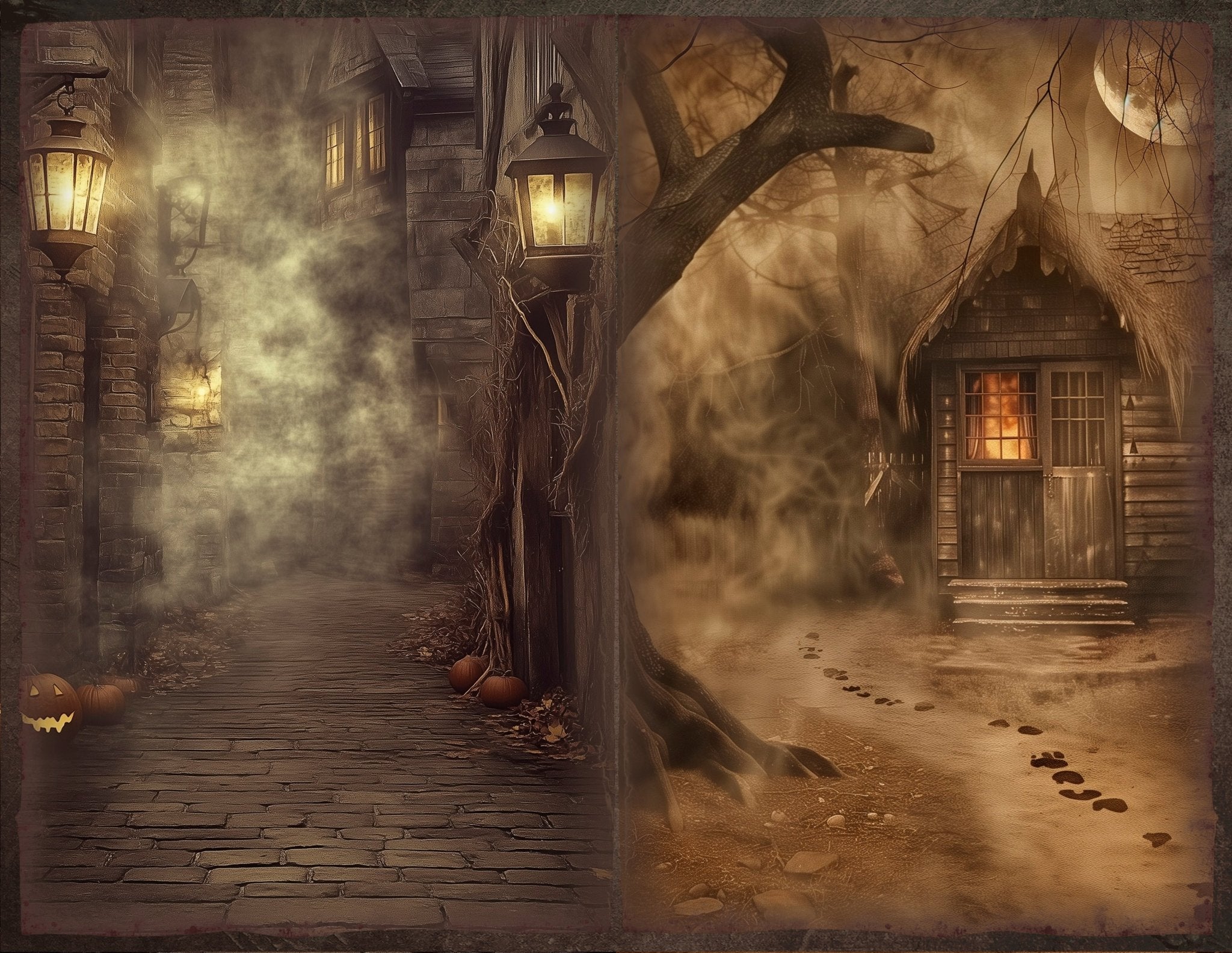 LunicArtDesign dark witch series material paper 5.5 x 8.5 inches 20 different sheets - ViktaShop