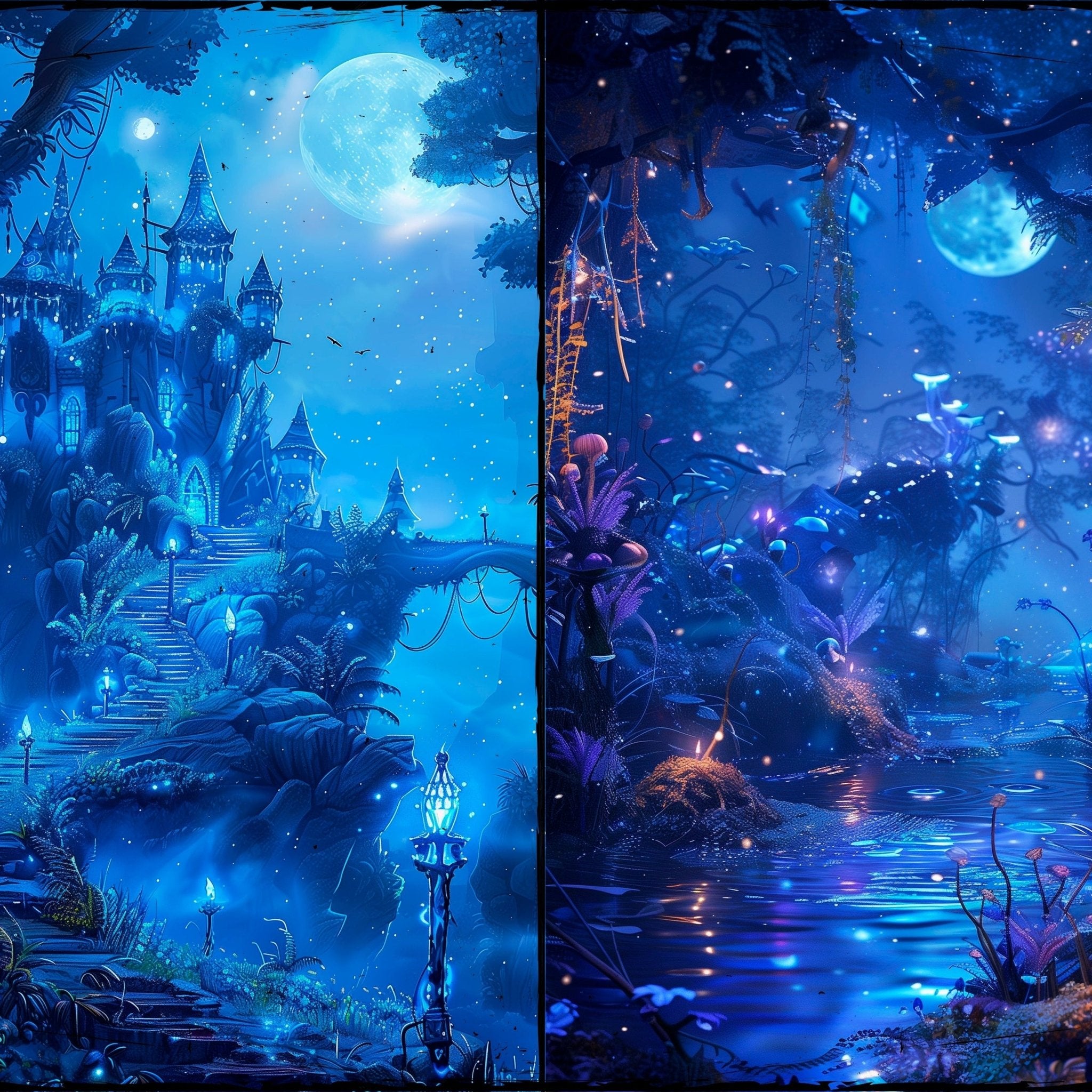 LunicArtDesign enchanted forest material paper 5,5 x 8,5 inches 20 different sheets - ViktaShop