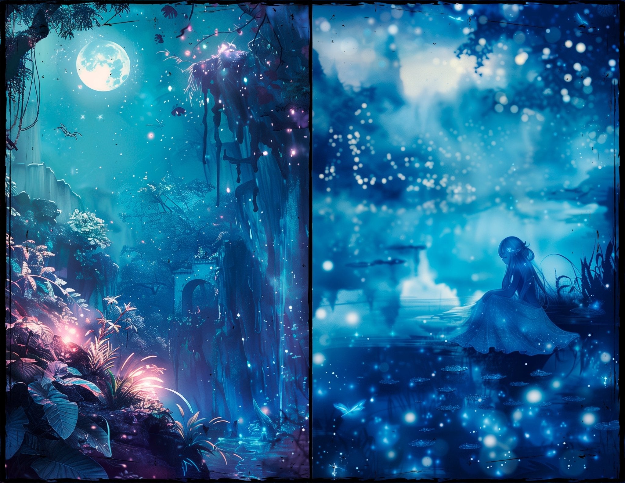 LunicArtDesign enchanted forest material paper 5,5 x 8,5 inches 20 different sheets - ViktaShop