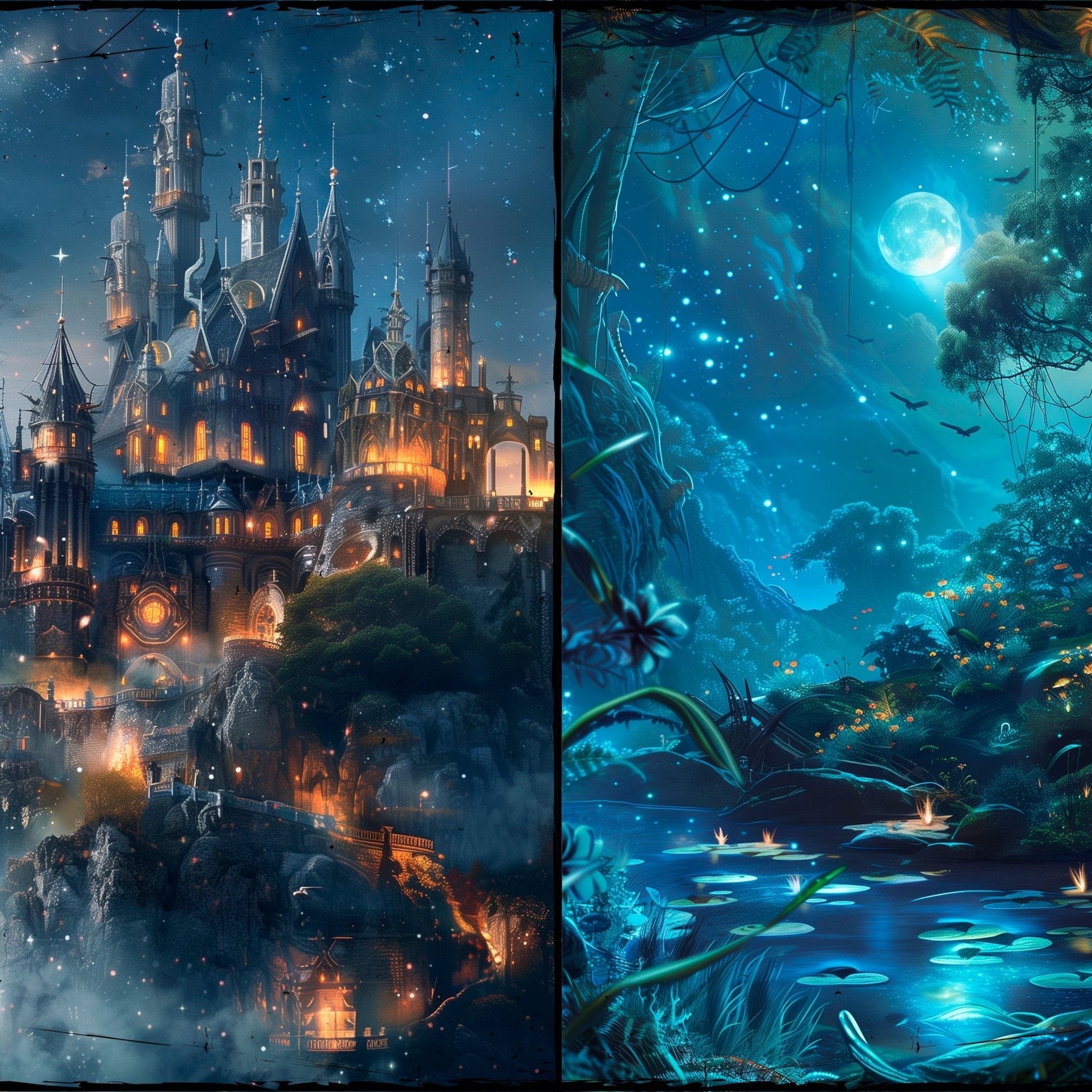 LunicArtDesign enchanted forest material paper 5,5 x 8,5 inches 20 different sheets - ViktaShop