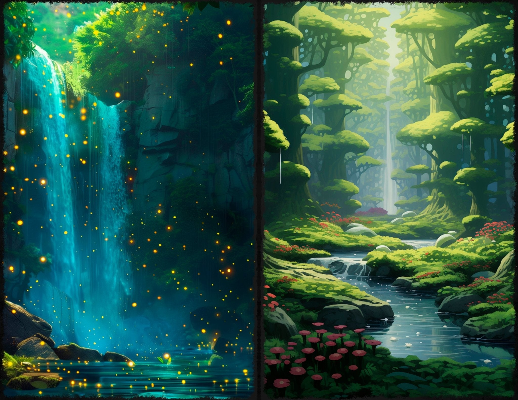 LunicArtDesign Fairy forest material paper 5,5 x 8,5 inches 20 different sheets - ViktaShop