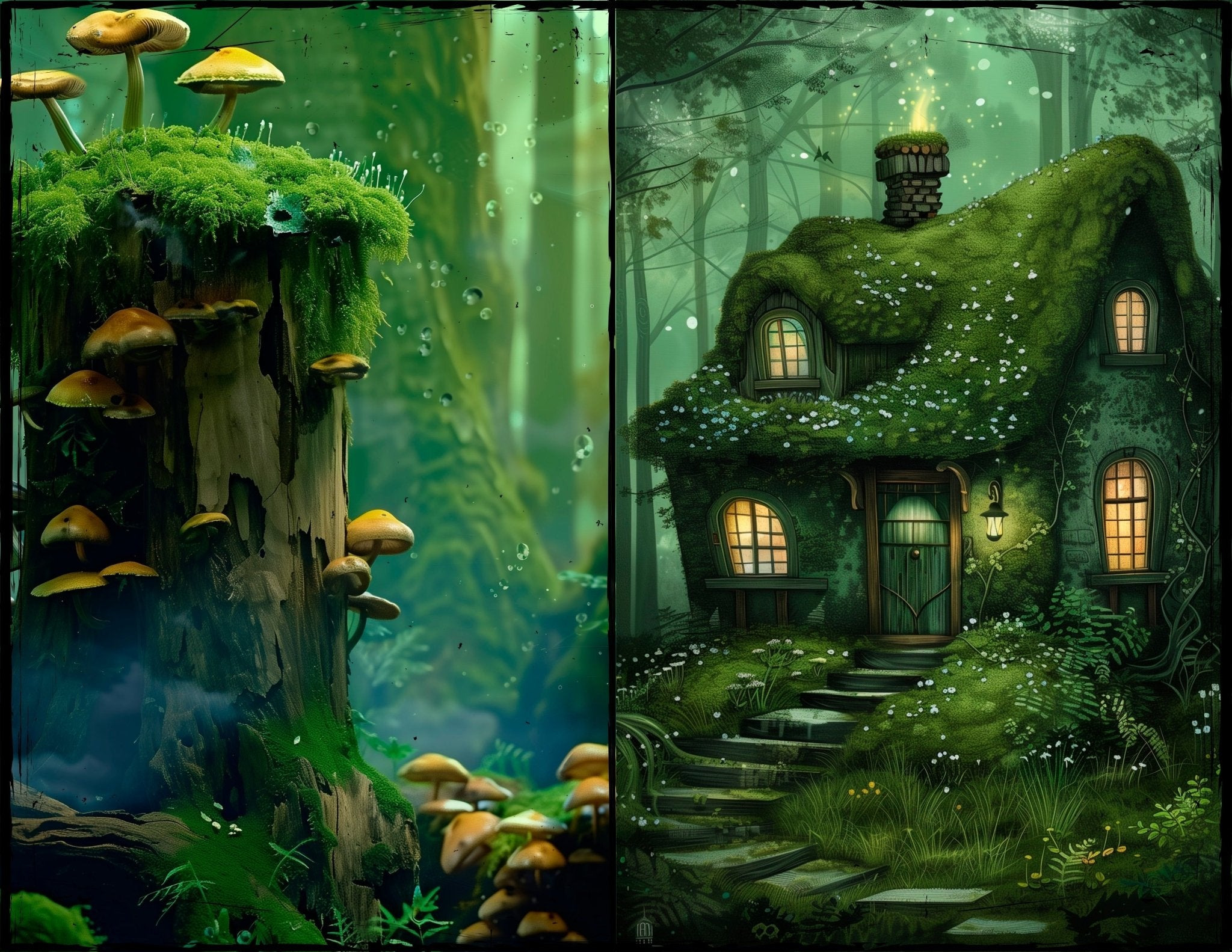LunicArtDesign magic fairy forest material paper 5,5 x 8,5 inches 20 different sheets - ViktaShop
