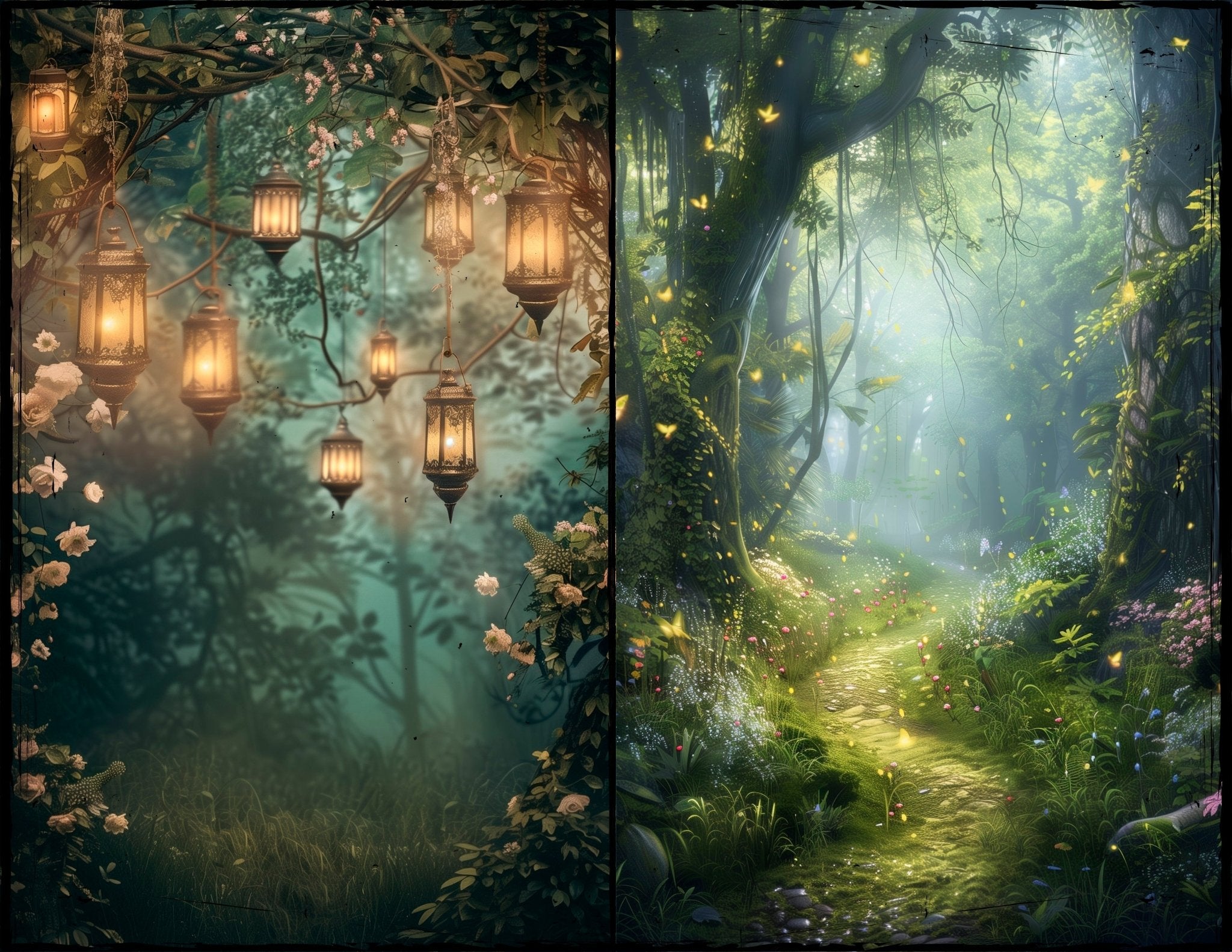 LunicArtDesign magic fairy forest material paper 5,5 x 8,5 inches 20 different sheets - ViktaShop