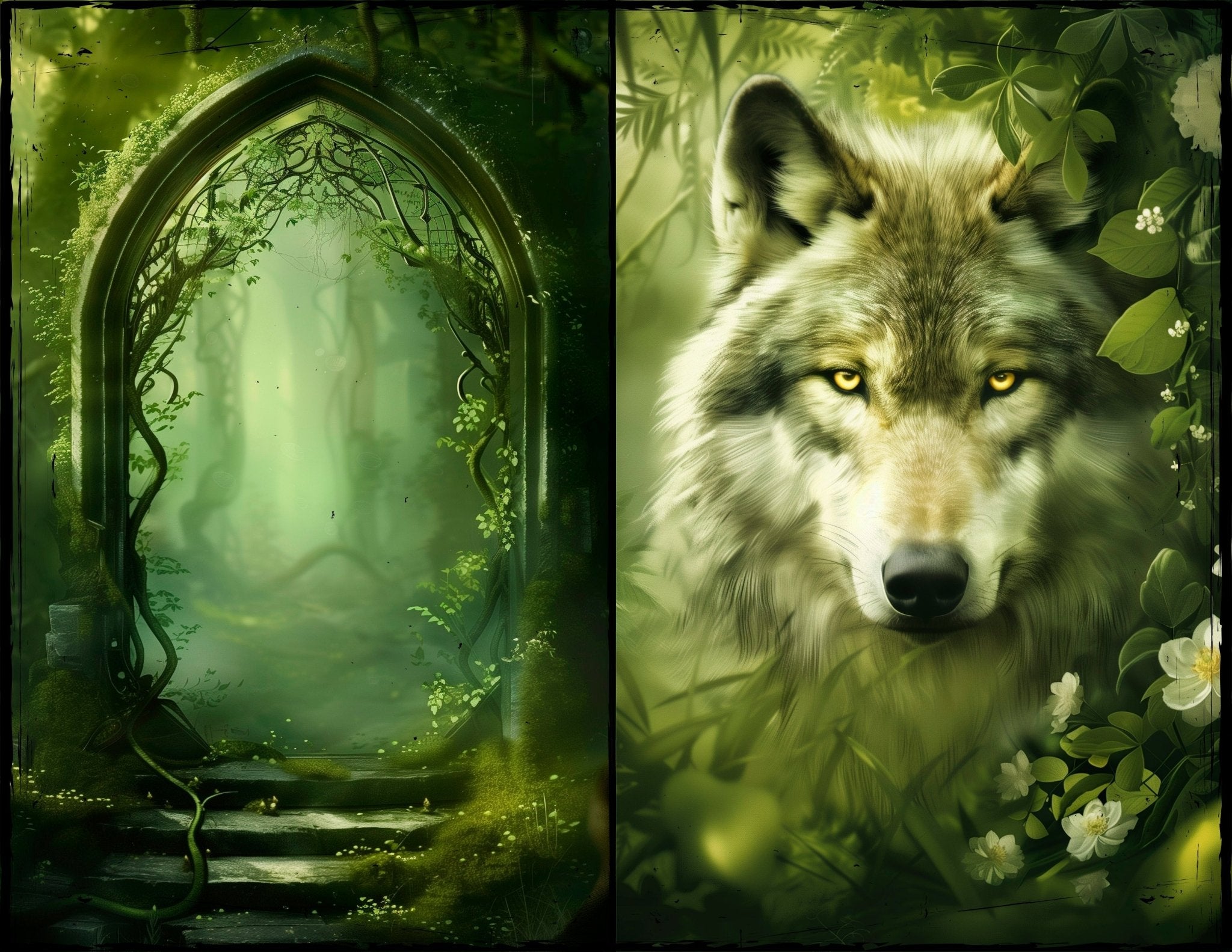 LunicArtDesign magic fairy forest material paper 5,5 x 8,5 inches 20 different sheets - ViktaShop