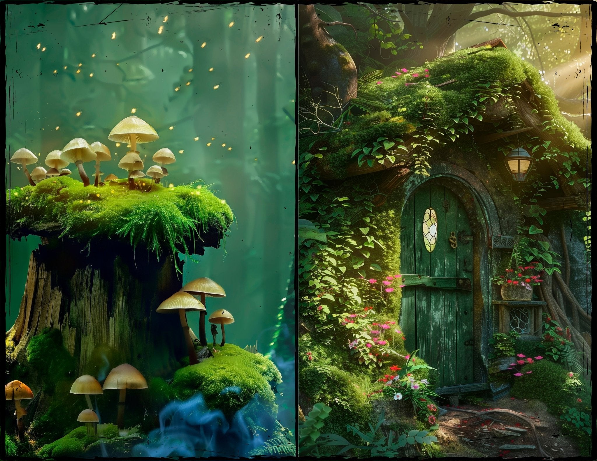 LunicArtDesign magic fairy forest material paper 5,5 x 8,5 inches 20 different sheets - ViktaShop