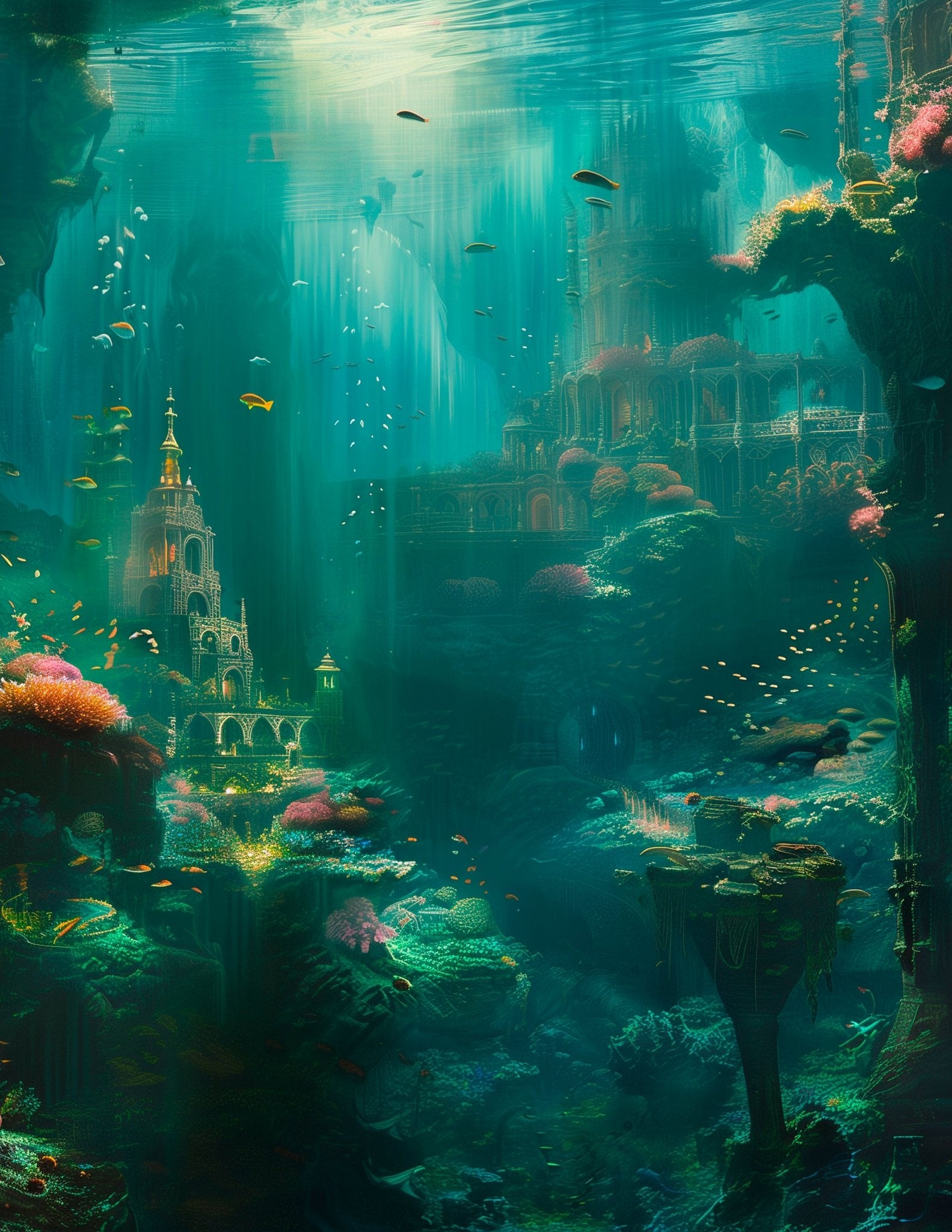 LunicArtDesign mystical water material paper 8,5 x 11 inches 10 different sheets - ViktaShop